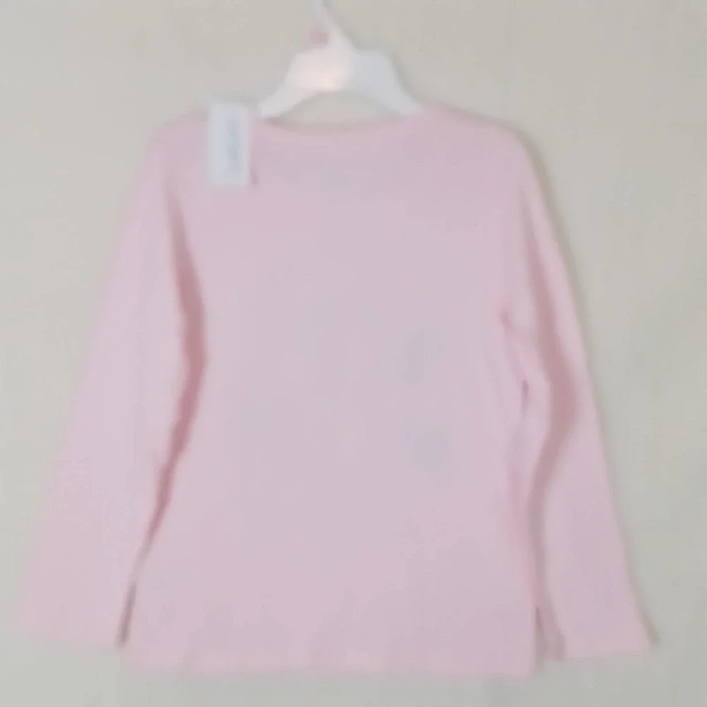 Carter's Kid Long Sleeve Cotton T-Shirt Girl's Size 10‎ Pink w/ Jungle Theme